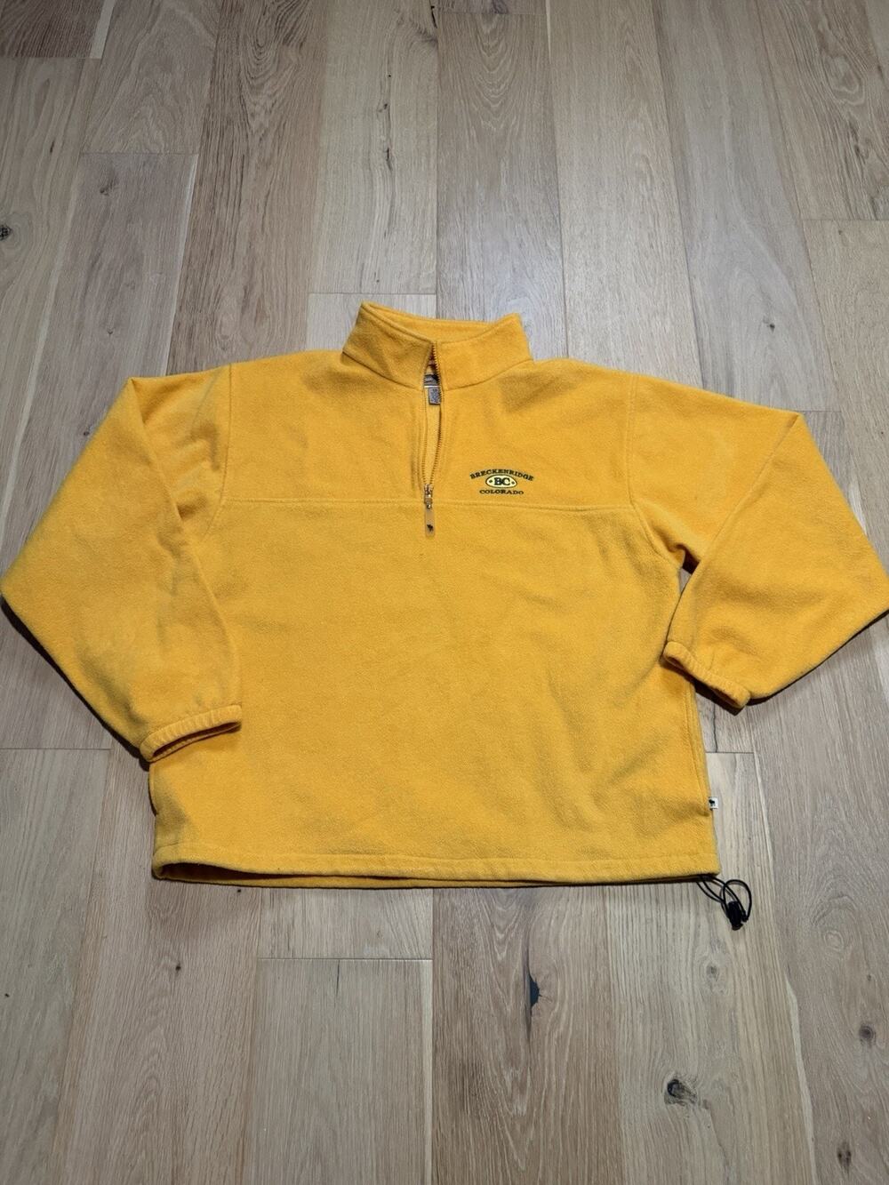 Moose Creek Breckenridge Colorado Quarter Zip Fleece Yellow XXL Hiking Outdoors